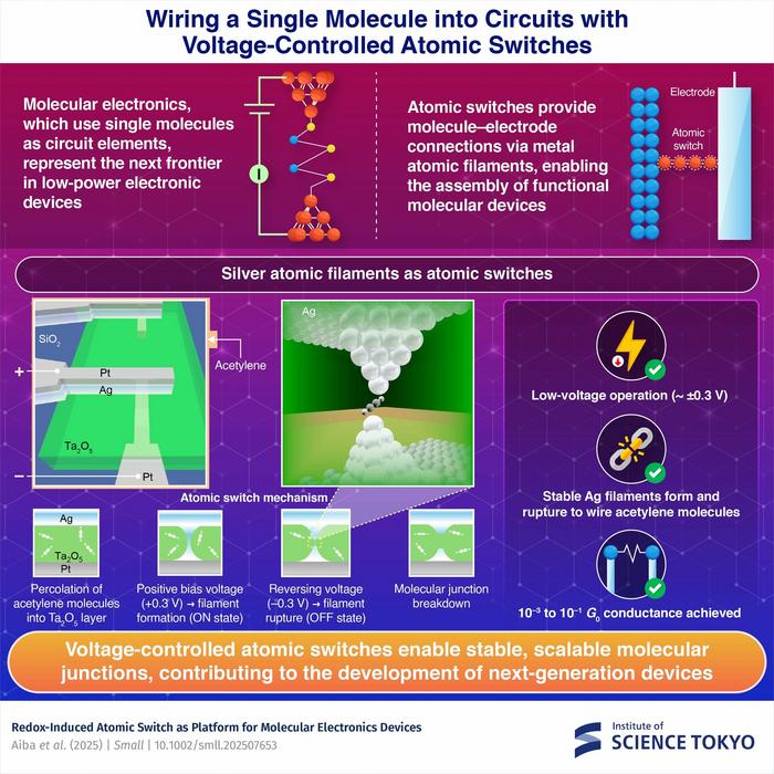 Atomic switches to realize the development of molecular electronic devices