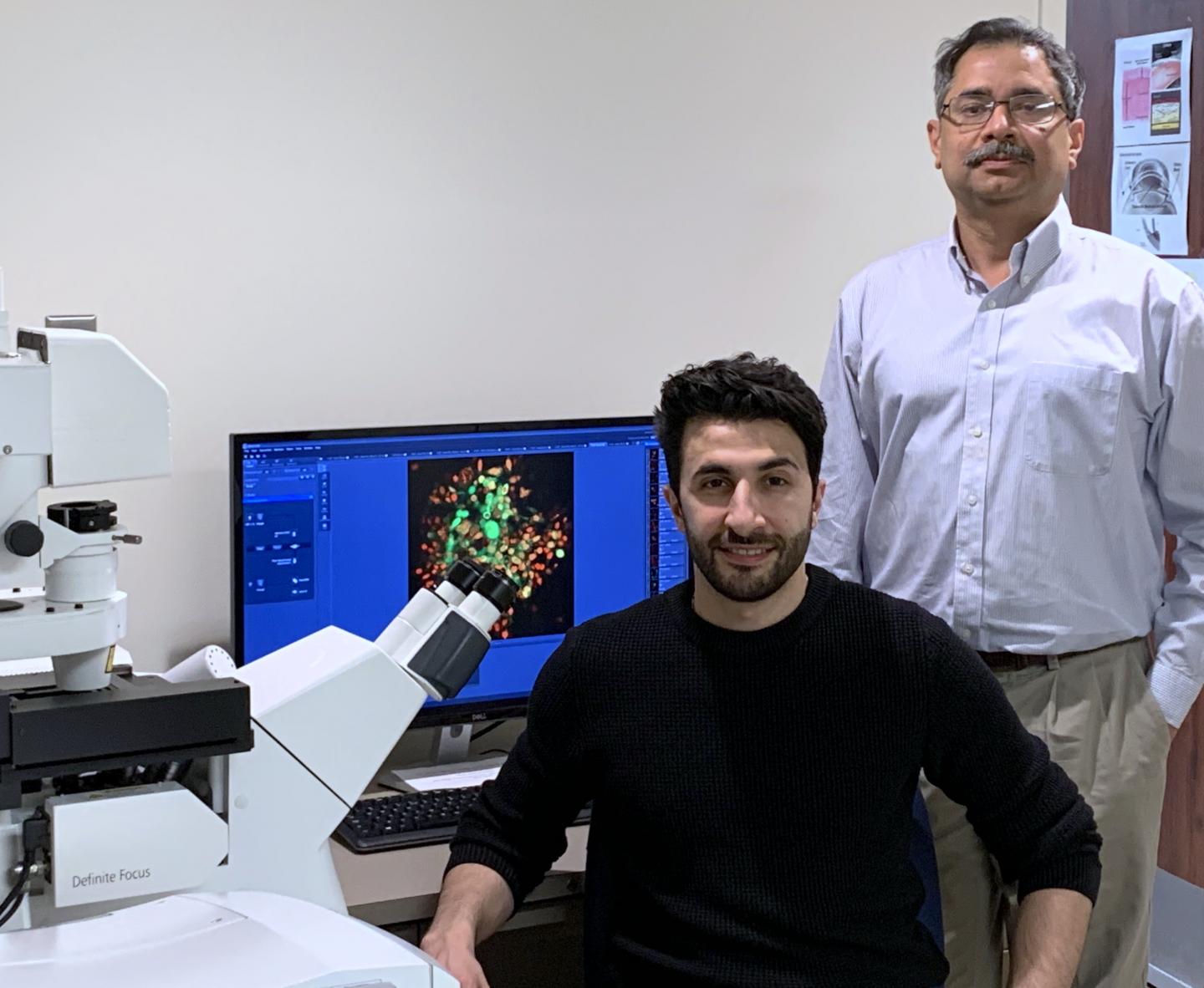 Agelid and Dr. Shukla in the lab.
