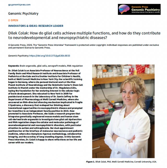Dilek Colak: How do glial cells achieve multiple functions, and how do they contribute to neurodevelopmental and neuropsychiatric diseases?