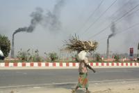 Brick Kiln and Person Walking