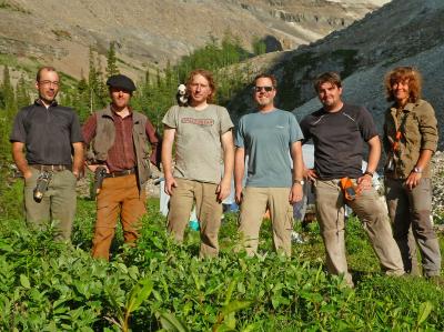 Burgess Shale 2012 Field Crew at Marble Canyon.