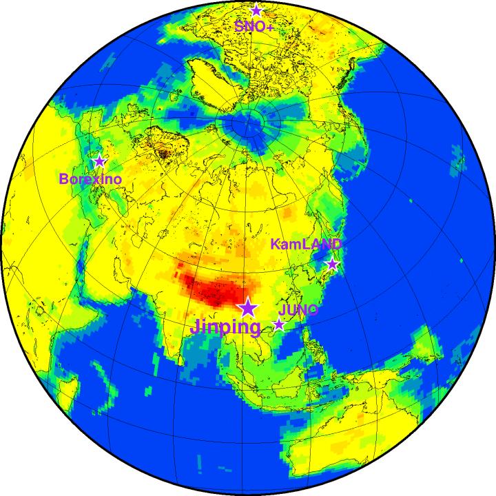 Map of Five Antineutrino Detectors