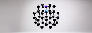 A model of the lattice of atoms that form diamond.