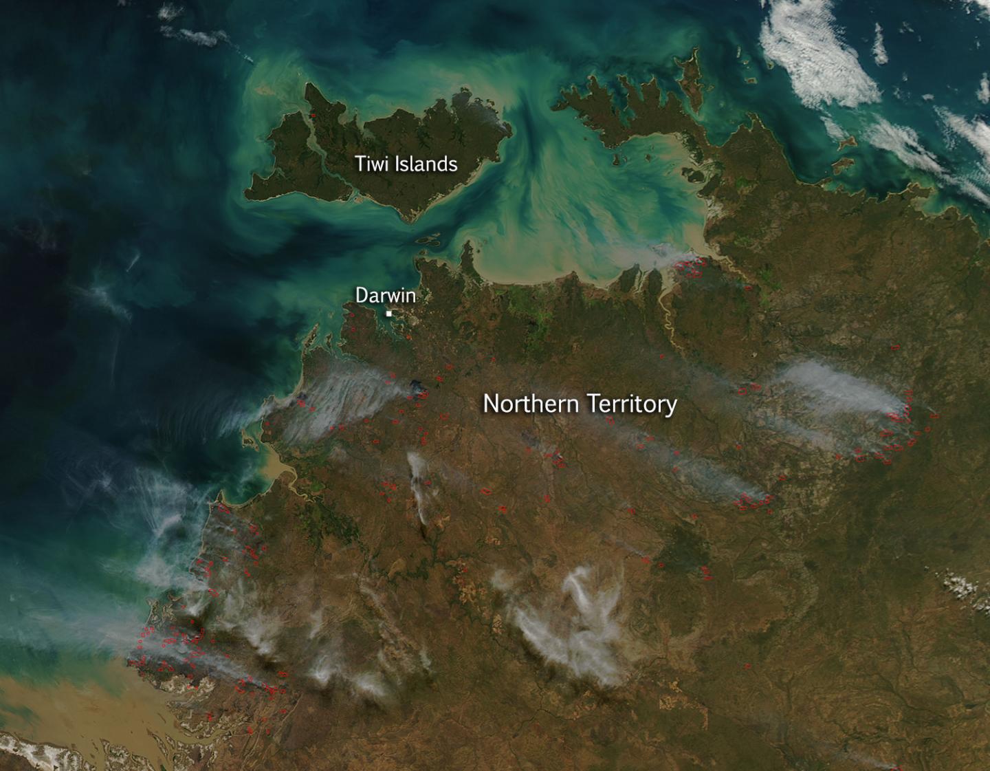 Bushfires Take Over in the Northern Territory, Australia