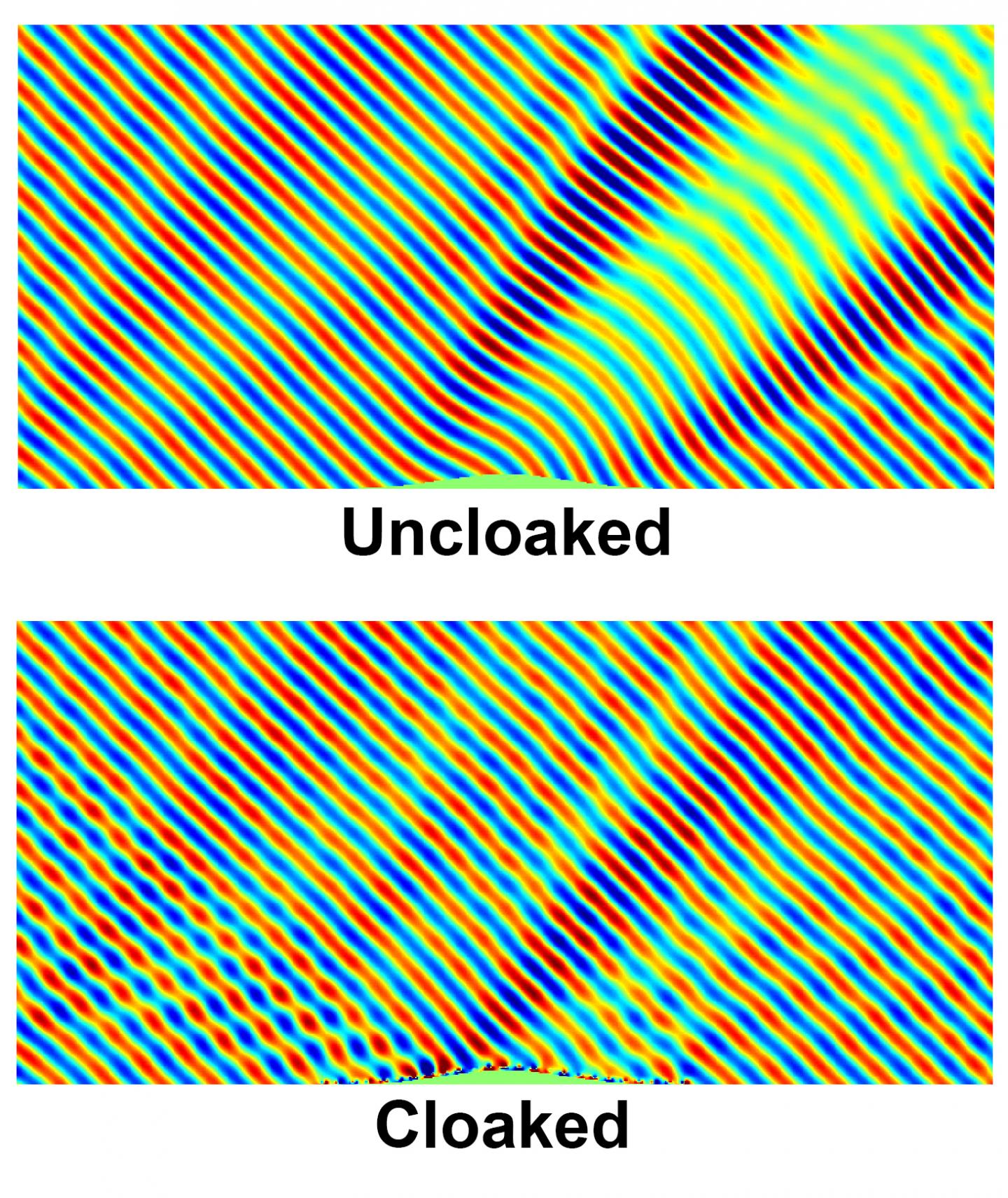 Reflection Patterns from Carpet Cloaking Simulations