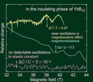 Tracking quantum oscillations in YbB12 under strong magnetic fields