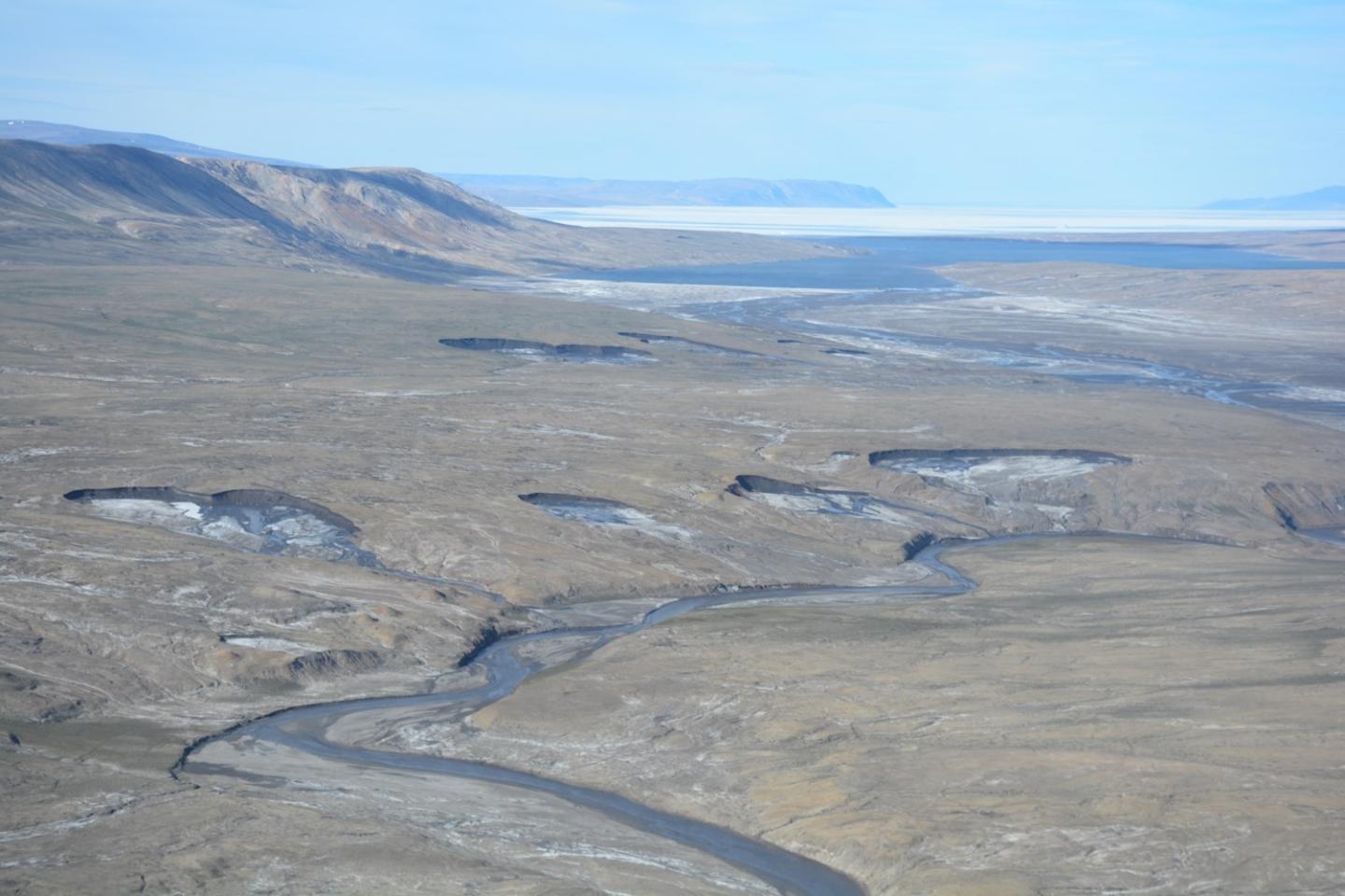 Cluster of Retrogressive Thaw Slumps