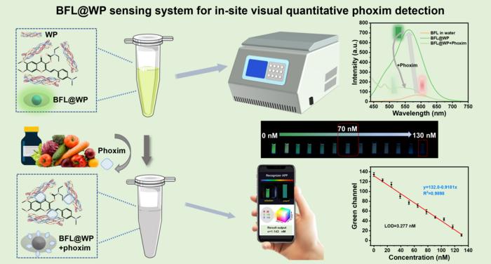Supramolecular Fluorescent Sensor Enables Rapid Visual Detection of Pesticide Phoxim