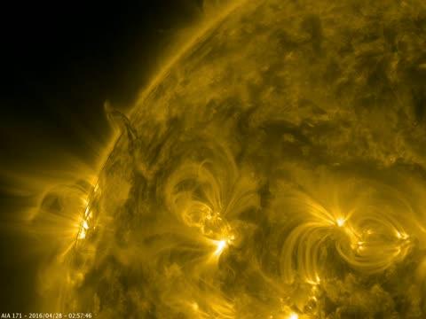 NASA's SDO Watches Glowing Solar Material Arch Up and Out