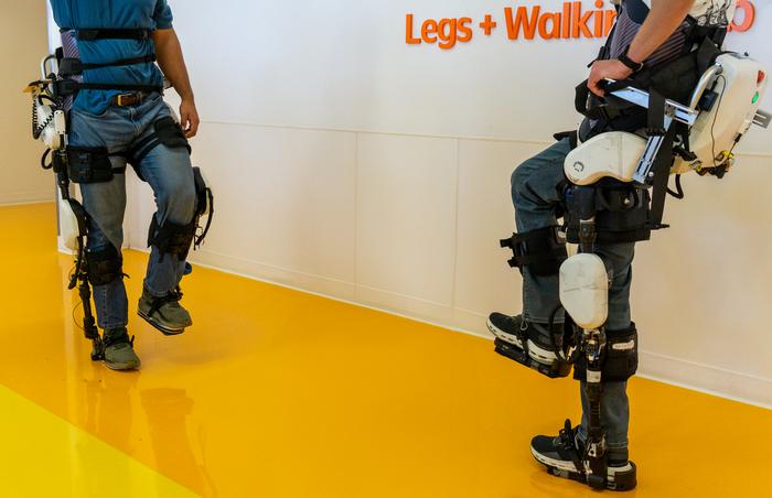 Therapist-exoskeleton-patient interaction