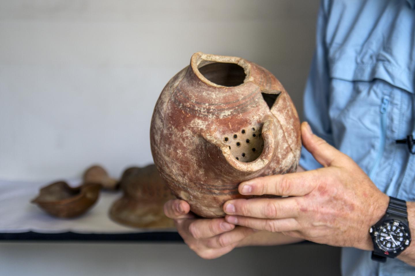 Beer Cruse from Tel Tzafit/gath Archaeological Digs, from Which Philistine Beer Was Produced