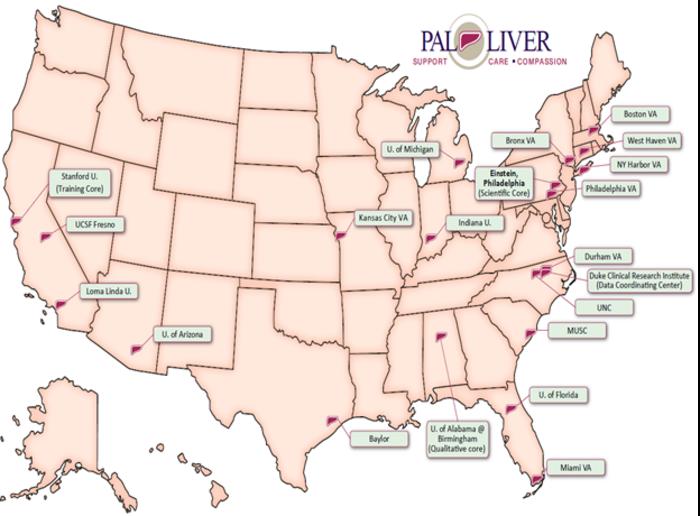 US Map showing the geographic network