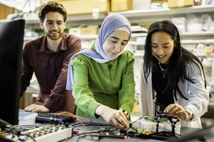 Research team members in the lab