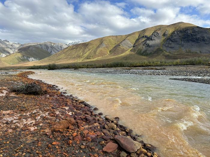 Orange tributary to Alaska's Igning River