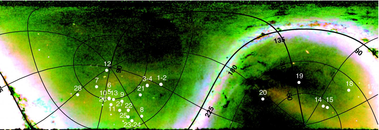 Distant Milky Way Halo Giants Marked on a Pan-STARRS1 Map