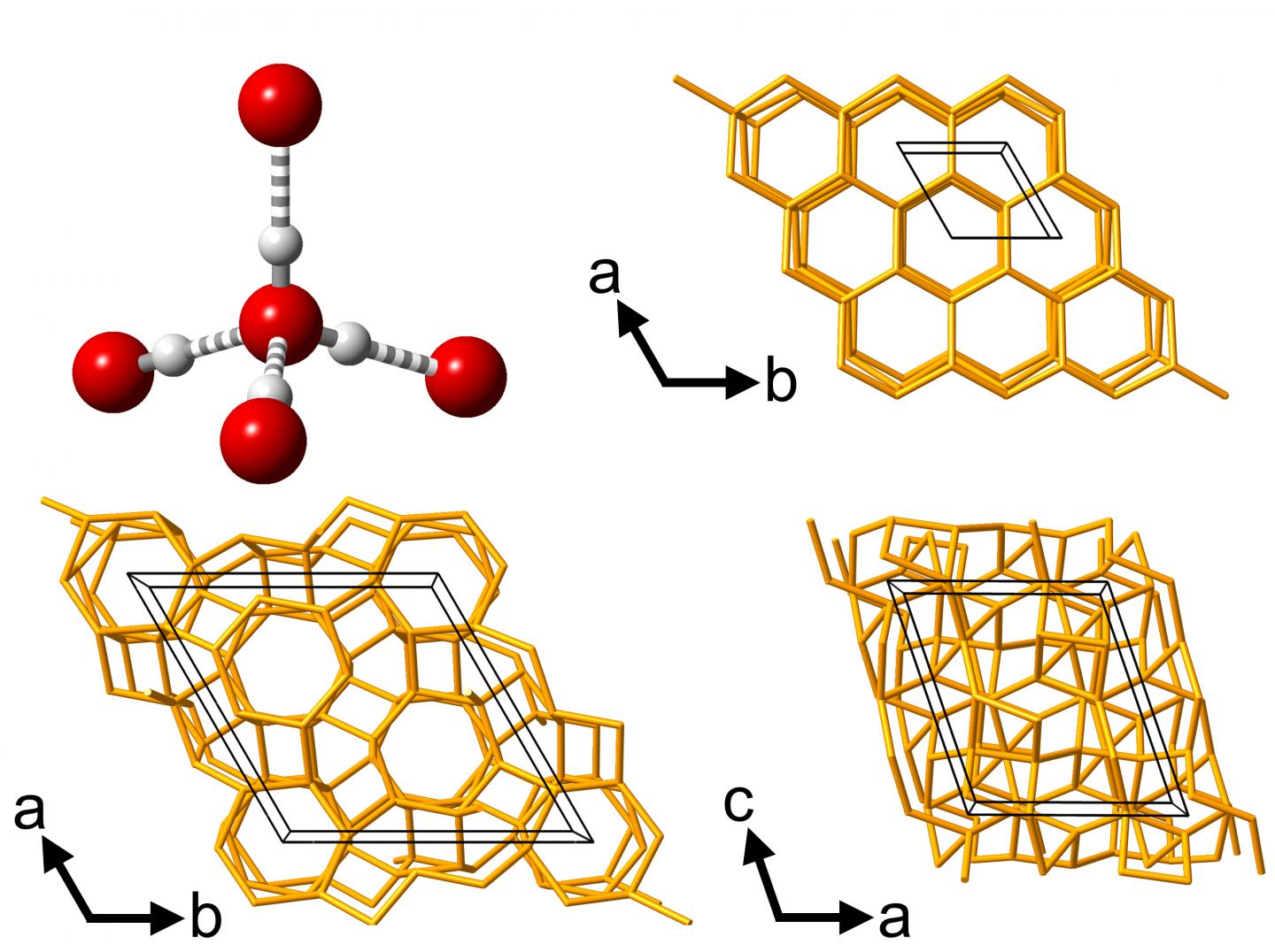 The Molecular Environment and Network Structures of Different Phases of Water Ice