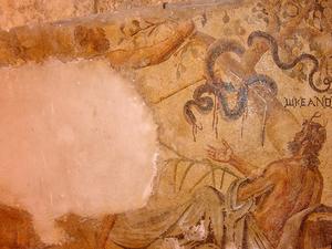 Mosaic of Roman era Hercules from Homs in Syria