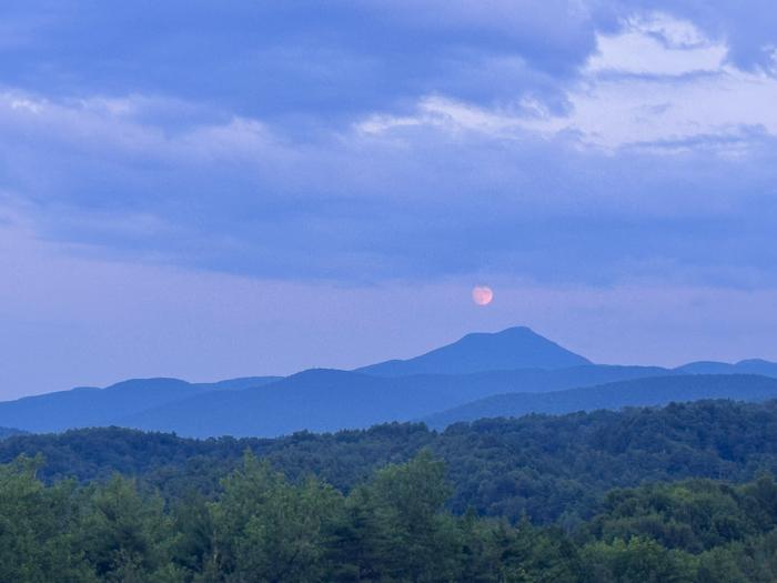 Moonrise over Camel's Hump Vermont