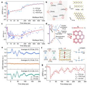 Co-registered ultrafast electron diffraction and transient reflectance spectroscopy measurements on multilayer MoS₂ and GaTe