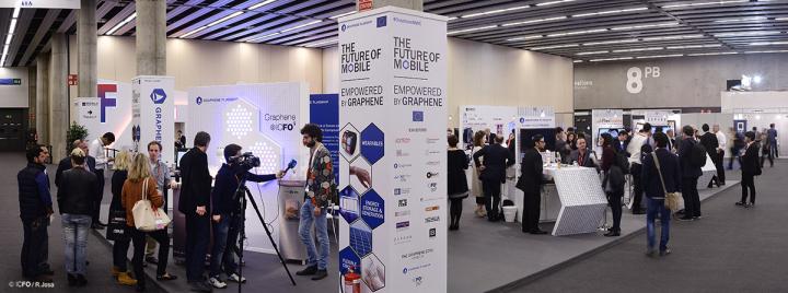 The Graphene Pavilion at the Mobile World Congress 2016 in Barcelona.
