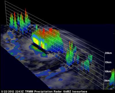 NASA 3-D Image of Tropical Storm Bud