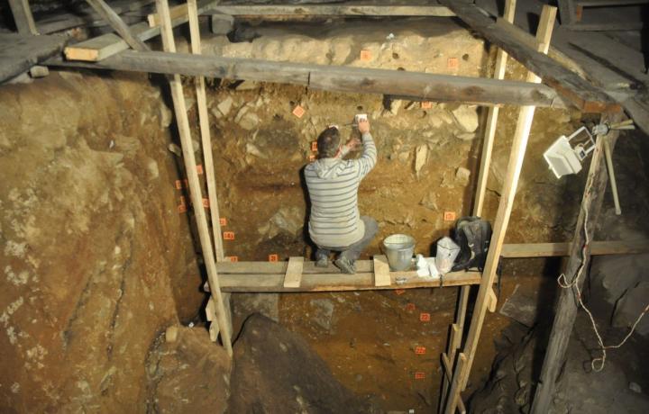 Dr. Mike Morley at the Denisova Cave Dig