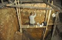 Dr. Mike Morley at the Denisova Cave Dig