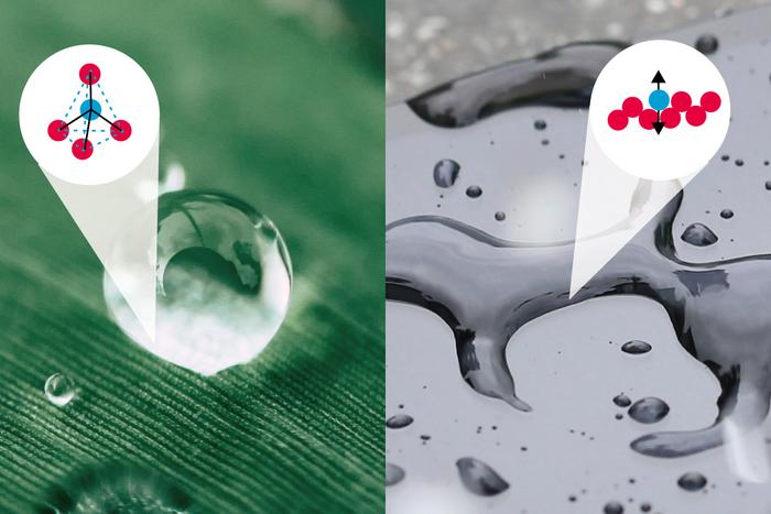 Watching water nanodrops spread themselves thin