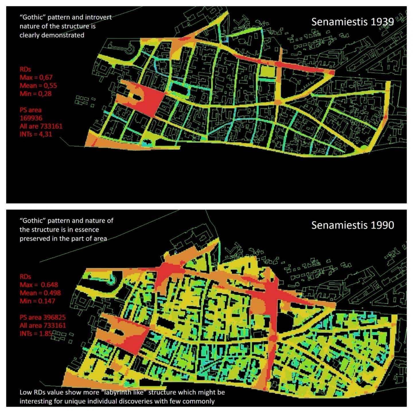 Readability Index Applied to Kaunas (Lithuania) Old Town Images