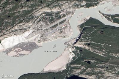 NASA EO-1 Satellite Sees Flooding in Kangerlussuaq, Greenland