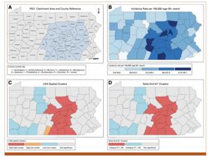 Graphic of Pennsylvania cancer cluster