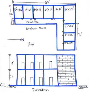 Fig. 2. Sketch of Government Primary School No. 1 Rehan Kot, Dir.