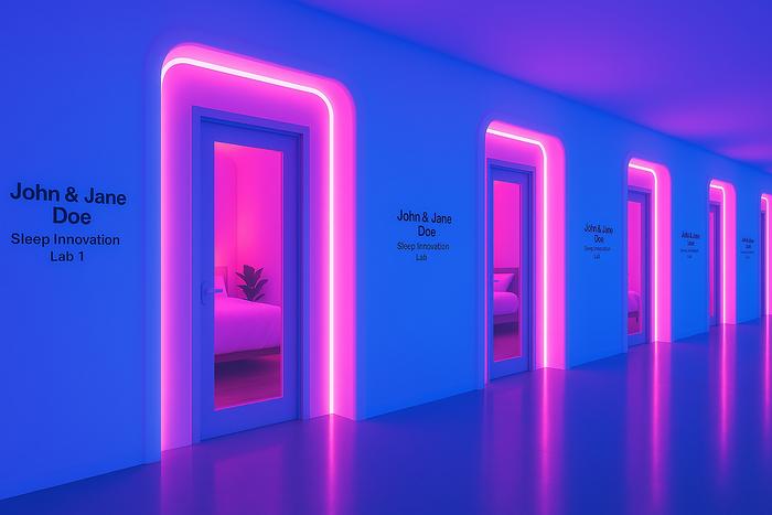 Hallway inside Sleep Innovation Labs