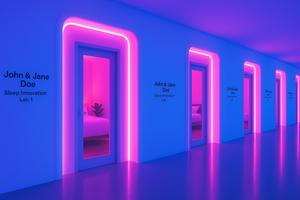 Hallway inside Sleep Innovation Labs