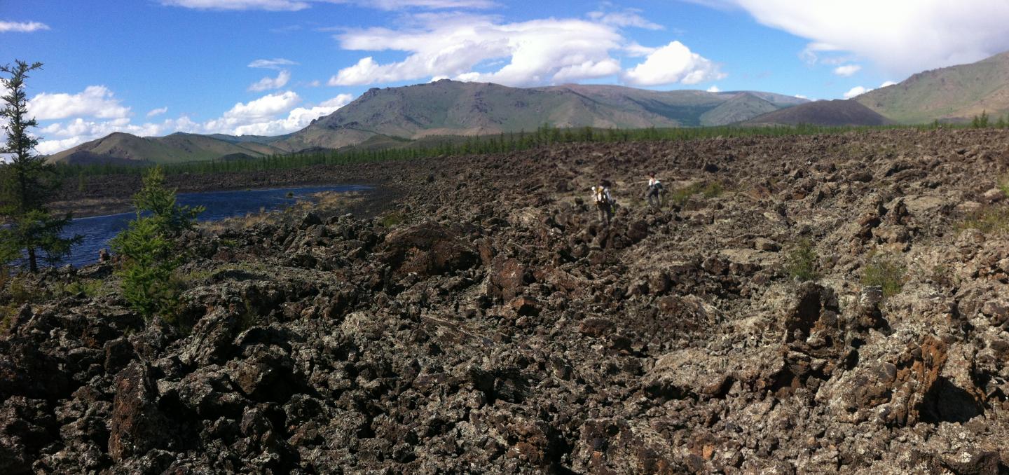 Taking Tree-ring Samples on Mongolia's Khorgo Lava Field