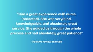 Example of Positive Review from Study