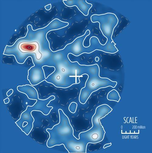 3-D Map of Nearby Universe