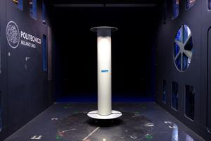 Flettner Rotor model installed in the Low Turbulence section of the Politecnico di Milano wind tunnel