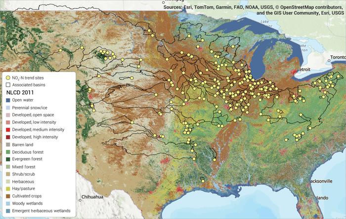 Watersheds included in NANI study