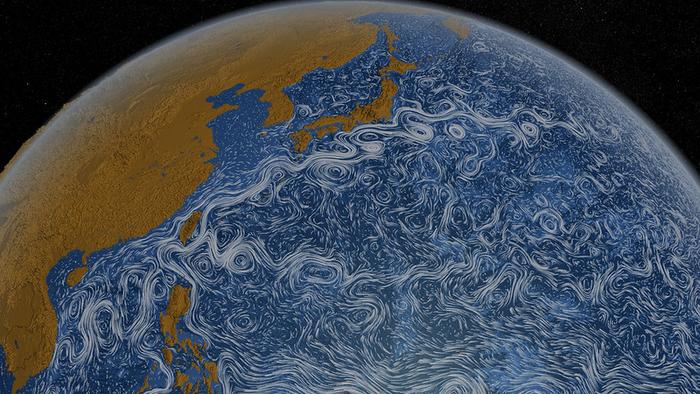 Turbulent airflow in the atmosphere