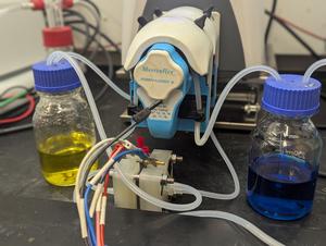 The redox flow battery setup