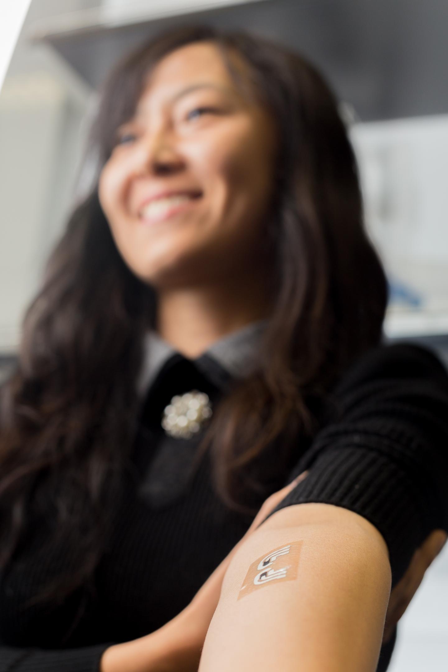 Temporary Tattoo Worn by Ph.D. Student