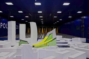 Wind tunnel tests on rigid and aeroelastic City Wave models assessed pressures, wind-induced response, aeroelastic effects, stability, and damping performance.