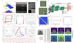 Conceptual Illustration of Hafnium–Zirconium Oxide Ferroelectric Transistor Arrays with Tungsten Electrodes for AI Hardware Implementation
