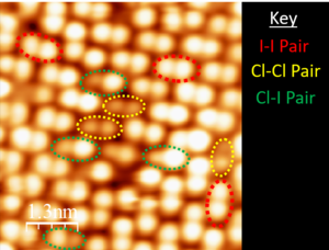 Surface layer of chlorine-doped perovskite