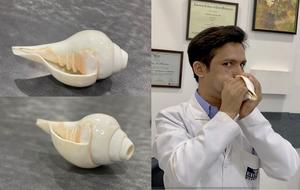 conch shell & shankh blowing