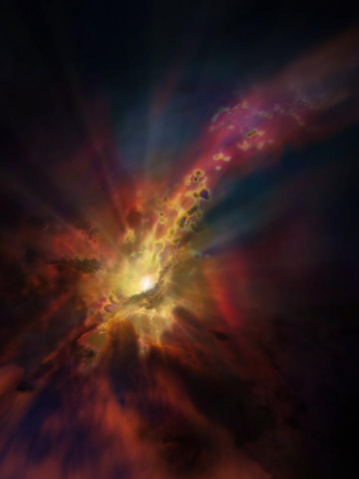 Artist's Impression of Cold Intergalactic Rain