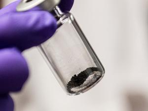 A vial containing space dust