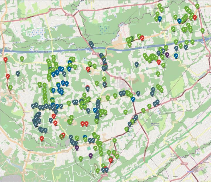 Documented Hazards on Map