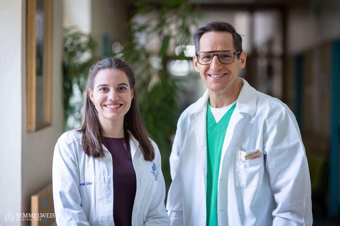 Dóra Boroncsok, PhD candidate at Semmelweis University, first author of the study and Dr Gábor Sobel, associate professor at the Department of Obstetrics and Gynecology at Semmelweis University, senior author of the study